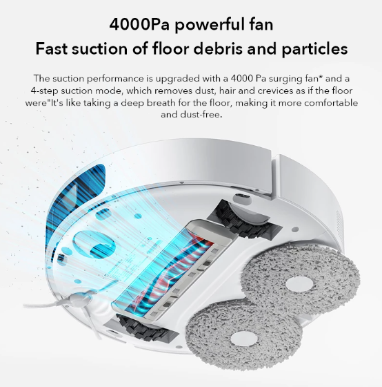 Xiaomi X10+ Robot Vacuum Cleaner with Mop 4000Pa Auto Self-Cleaning,  Emptying, Drying & Water Refill